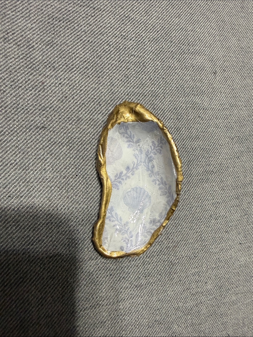 Handmade Blue Patterned Shell Magnet - Picture 2 of 6